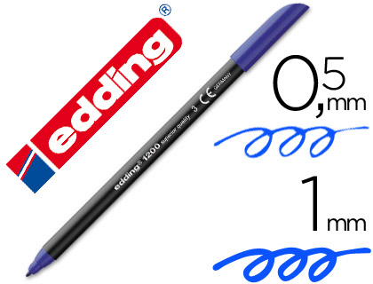 Rotulador edding 1200 tinta azul